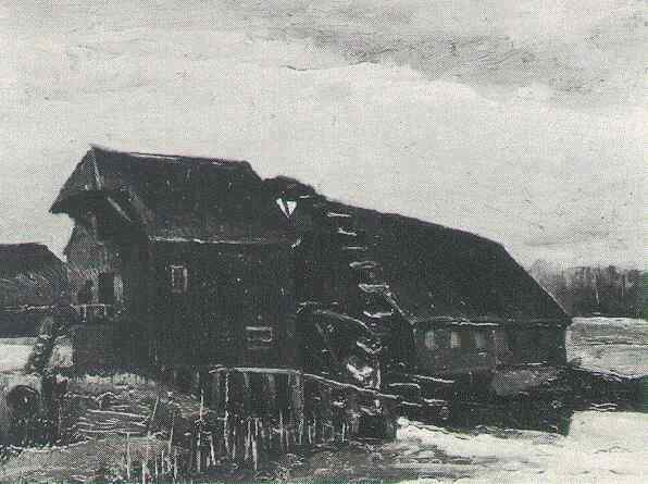 Картина Ван Гога Водяная мельница в Опвертене 1884